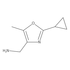 (2-Cyclopropyl-5-methyl-1,3-oxazol-4-yl)methanamine Structure