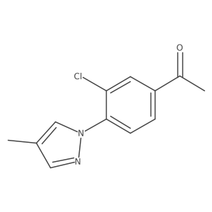 1-[3-chloro-4-(4-methyl-1H-pyrazol-1-yl)phenyl]ethan-1-one结构式