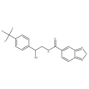 N-{2-hydroxy-2-[4-(trifluoromethyl)phenyl]ethyl}-2,1,3-benzothiadiazole-5-carboxamide结构式