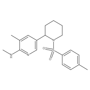 N,3-dimethyl-5-[1-(p-tolylsulfonyl)-2-piperidyl]pyridin-2-amine结构式