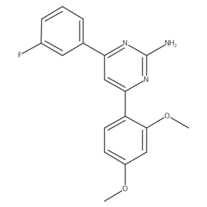 4-(2,4-Dimethoxyphenyl)-6-(3-fluorophenyl)pyrimidin-2-amine Structure
