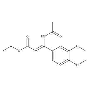 Ethyl (Z)-3-acetamido-3-(3,4-dimethoxyphenyl)acrylate结构式