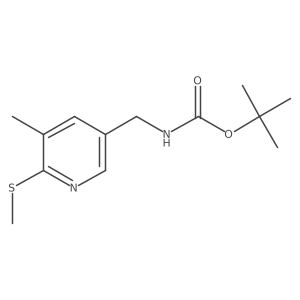 tert-Butyl ((5-methyl-6-(methylthio)pyridin-3-yl)methyl)carbamate Structure