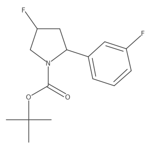 (2S,4S)-tert-butyl 4-fluoro-2-(3-fluorophenyl)pyrrolidine-1-carboxylate Structure