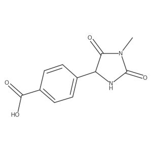 4-(1-Methyl-2,5-dioxoimidazolidin-4-yl)benzoic acid Structure