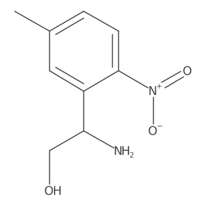 2-Amino-2-(5-methyl-2-nitrophenyl)ethan-1-ol结构式