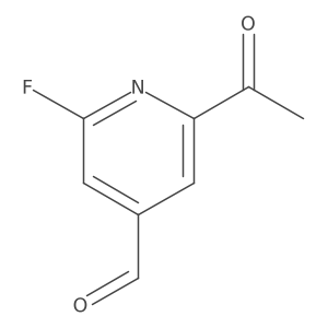2-Acetyl-6-fluoroisonicotinaldehyde Structure