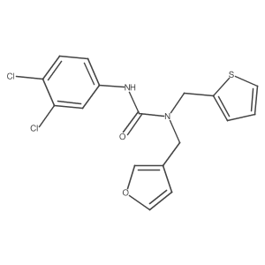 3-(3,4-Dichlorophenyl)-1-(furan-3-ylmethyl)-1-(thiophen-2-ylmethyl)urea Structure