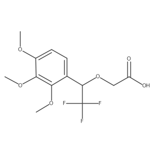 2-(2,2,2-Trifluoro-1-(2,3,4-trimethoxyphenyl)ethoxy)acetic acid Structure