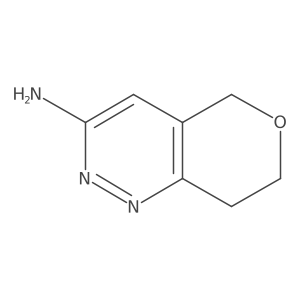 5H,7H,8H-pyrano[4,3-c]pyridazin-3-amine结构式