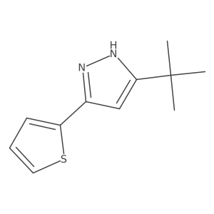 3-(1,1-Dimethylethyl)-5-(2-thienyl)-1H-pyrazole结构式