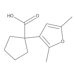 1-(2,5-Dimethylfuran-3-yl)cyclopentane-1-carboxylic acid Structure