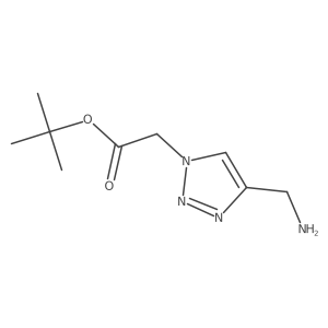 tert-butyl 2-[4-(aminomethyl)-1H-1,2,3-triazol-1-yl]acetate结构式