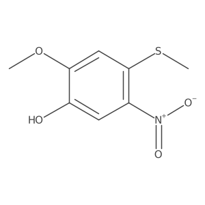 2-Methoxy-4-(methylthio)-5-nitrophenol结构式