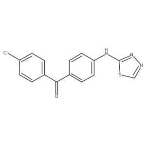 (4-Chlorophenyl)[4-(1,3,4-thiadiazol-2-ylamino)phenyl]methanone Structure