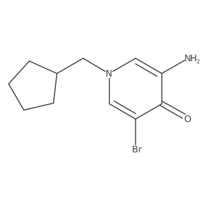 3-Amino-5-bromo-1-(cyclopentylmethyl)-1,4-dihydropyridin-4-one Structure
