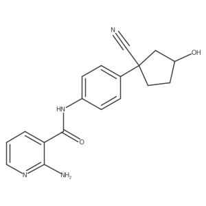 2-amino-N-[4-[(1R,3S)-1-cyano-3-hydroxy-cyclopentyl]phenyl]pyridine-3-carboxamide Structure