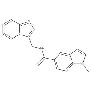 1-methyl-N-([1,2,4]triazolo[4,3-a]pyridin-3-ylmethyl)-1H-indole-5-carboxamide结构式