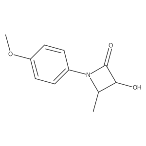 3-Hydroxy-1-(4-methoxyphenyl)-4-methylazetidin-2-one结构式