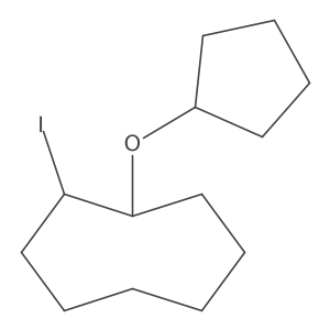 1-(Cyclopentyloxy)-2-iodocyclooctane结构式
