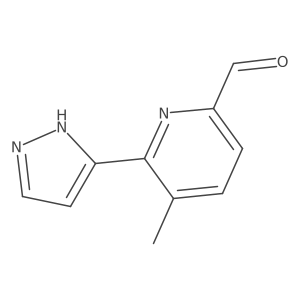 5-Methyl-6-(1H-pyrazol-3-yl)-2-pyridinecarboxaldehyde结构式