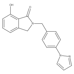 2-(4-(1H-pyrazol-1-yl)benzyl)-7-hydroxyisoindolin-1-one结构式
