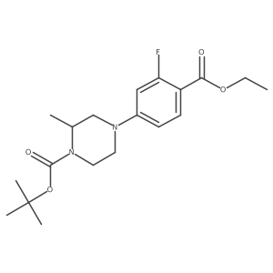 1-Boc-4-[4-(ethoxycarbonyl)-3-fluorophenyl]-2-methylpiperazine Structure