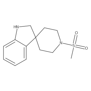 1'-(Methylsulfonyl)spiro[indoline-3,4'-piperidine]结构式