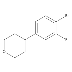 4-(4-Bromo-3-fluorophenyl)tetrahydro-2H-pyran Structure