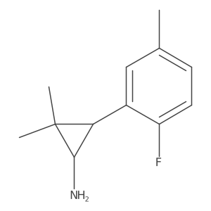 3-(2-Fluoro-5-methylphenyl)-2,2-dimethylcyclopropan-1-amine结构式