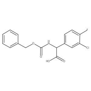 2-{[(Benzyloxy)carbonyl]amino}-2-(3-chloro-4-fluorophenyl)acetic acid结构式