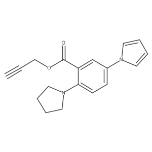 prop-2-yn-1-yl 2-pyrrolidin-1-yl-5-(1H-pyrrol-1-yl)benzoate结构式