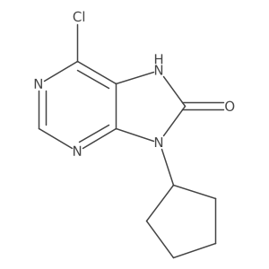 6-Chloro-9-cyclopentyl-7H-purin-8(9H)-one Structure