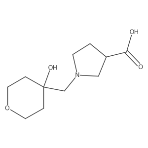 1-[(Tetrahydro-4-hydroxy-2h-pyran-4-yl)methyl]-3-pyrrolidinecarboxylic acid结构式