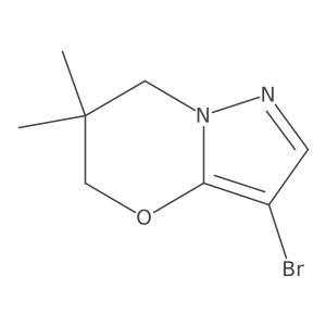 3-Bromo-6,6-dimethyl-6,7-dihydro-5H-pyrazolo[5,1-b][1,3]oxazine Structure
