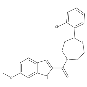 (7-(2-chlorophenyl)-1,4-thiazepan-4-yl)(6-methoxy-1H-indol-2-yl)methanone Structure