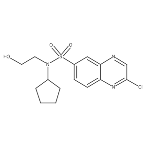 2-chloro-N-cyclopentyl-N-(2-hydroxyethyl)quinoxaline-6-sulfonamide Structure