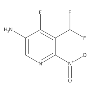 3-Pyridinamine, 5-(difluoromethyl)-4-fluoro-6-nitro- Structure