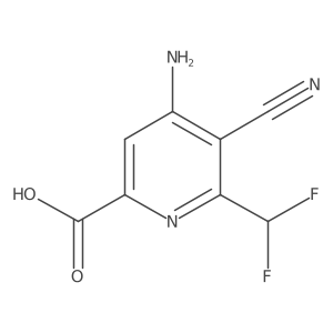 4-Amino-5-cyano-6-(difluoromethyl)picolinic acid结构式
