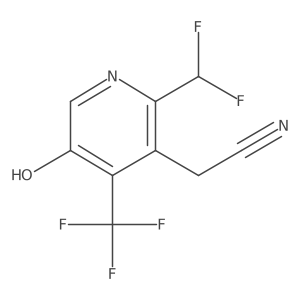 2-(Difluoromethyl)-5-hydroxy-4-(trifluoromethyl)pyridine-3-acetonitrile Structure