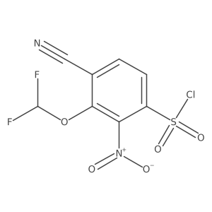4-Cyano-3-difluoromethoxy-2-nitrobenzenesulfonyl chloride结构式