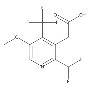 2-(Difluoromethyl)-5-methoxy-4-(trifluoromethyl)pyridine-3-acetic acid Structure