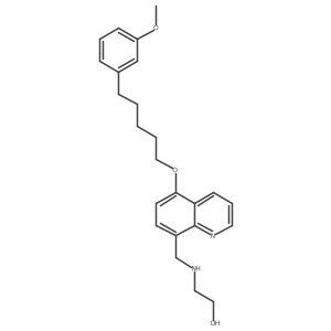 2-(((5-((5-(3-Methoxyphenyl)pentyl)oxy)quinolin-8-yl)methyl)amino)ethan-1-ol Structure