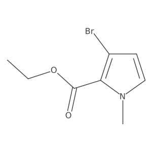 Ethyl 3-bromo-1-methyl-1H-pyrrole-2-carboxylate结构式