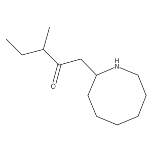 1-(Azocan-2-yl)-3-methylpentan-2-one结构式