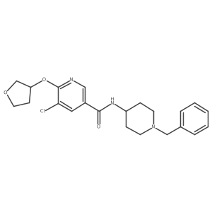 N-(1-benzylpiperidin-4-yl)-5-chloro-6-((tetrahydrofuran-3-yl)oxy)nicotinamide结构式