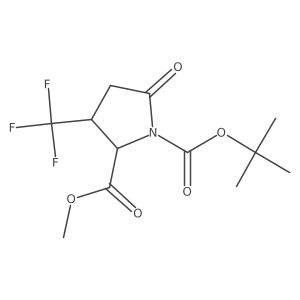 1-tert-Butyl 2-methyl 5-oxo-3-(trifluoromethyl)pyrrolidine-1,2-dicarboxylate结构式