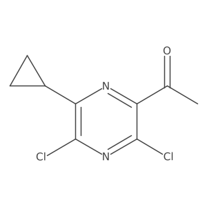 1-(3,5-Dichloro-6-cyclopropylpyrazin-2-yl)ethanone结构式