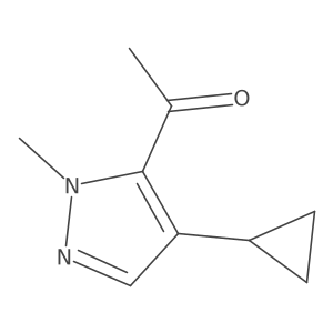 1-(4-cyclopropyl-1-methyl-1H-pyrazol-5-yl)ethan-1-one结构式