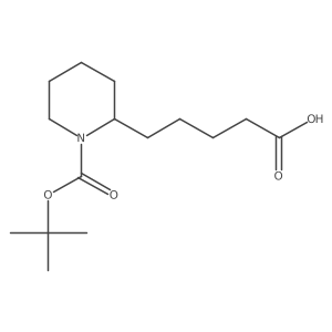 5-{1-[(Tert-butoxy)carbonyl]piperidin-2-yl}pentanoic acid结构式